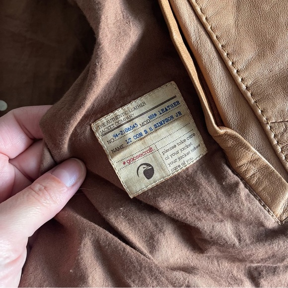 Goosecraft Womens Leather Biker Jacket 438 Real Leather Brown Tan Size Xs - Picture 11 of 13